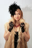 Our model is wearing the High-End Fur Vest in Lion with Gold Snake lining.