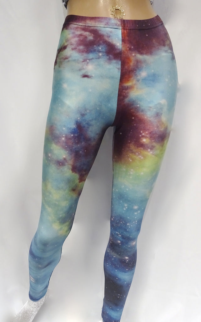 Instant Favorite Legging - Galaxy Faux Leather Print - Red Tulip