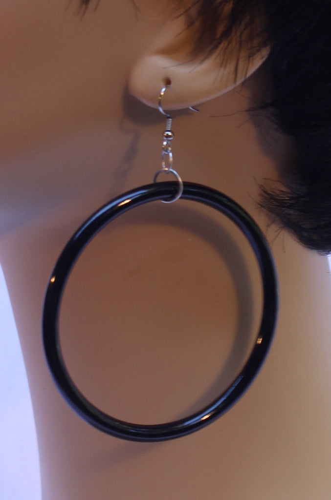 Buy Handmade Brass Ludic Hoops Earring - Small, Black Online at the Best  Price in India - Loopify