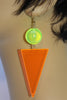 Neon Orange Triangle with Neon Green Ball