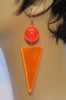 Neon Orange Triangle with Neon Pink Ball