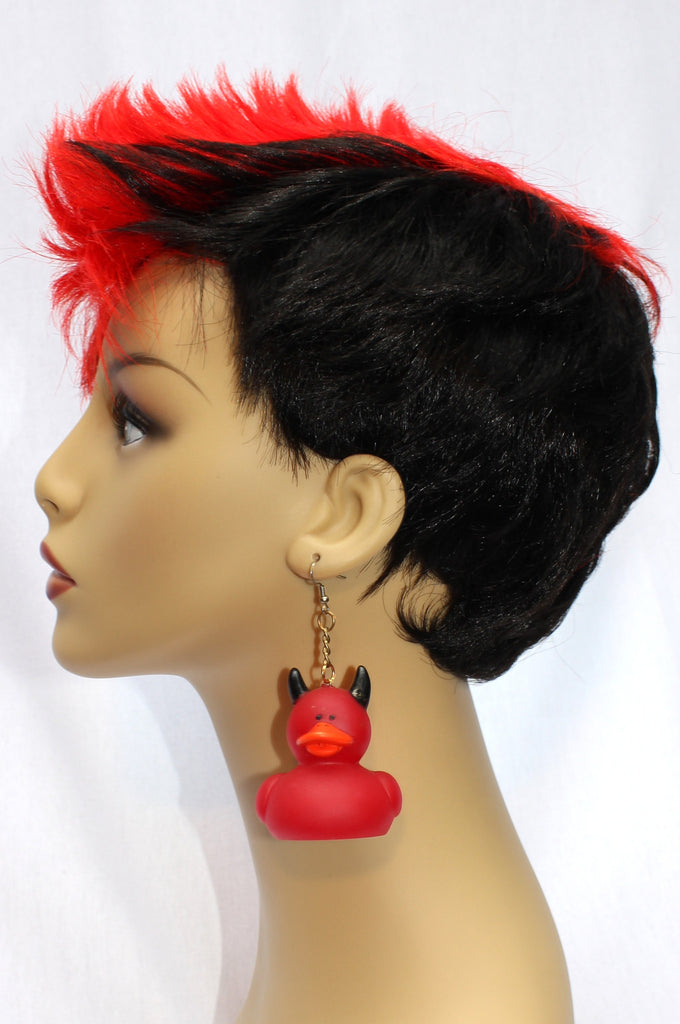 Devil Rubber Ducky Earrings - Piedmont Boutique